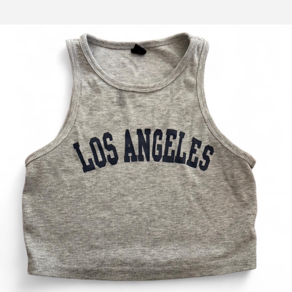Gray Sleeveless Tank Top